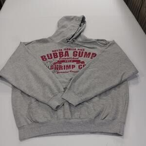 Bubba Gump Shirmp Co. Grey Hooded Graphic Sweatshirt Hoodie Women's Size Large